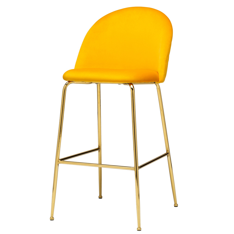 Барный стул Vendramin Bar Stool yellow Желтый Глянцевое золото в Ижевске | Loft Concept 