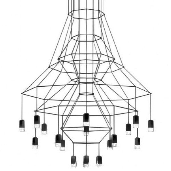 Подвесной светильник Vibia Wireflow 0315 Черный в Ижевске | Loft Concept 