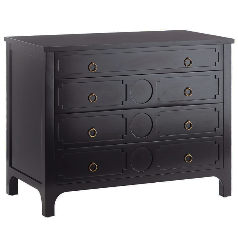 Комод с 4-мя ящиками Lawrence chest of drawers Black Черный Черный в Ижевске | Loft Concept 