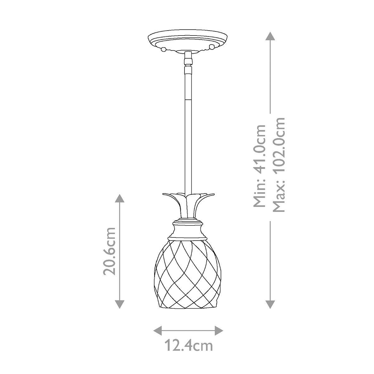 Подвесной светильник цвета латунь с прозрачнымплафоном в форме ананаса Hinkley в Ижевске