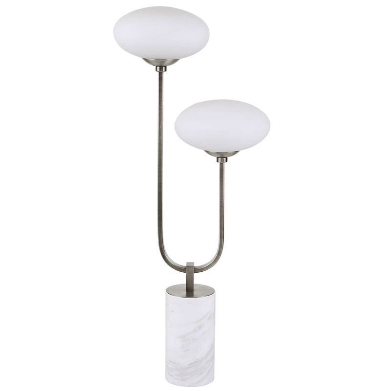 Oval Balls Mushrooms Table Lamp Silver Серебряный Прозрачный белый в Ижевске | Loft Concept 