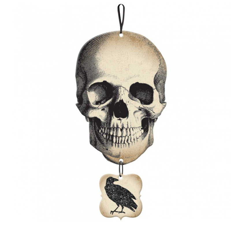 Аксессуар HALLOWEEN Hanging Skull Серый Черный в Ижевске | Loft Concept 