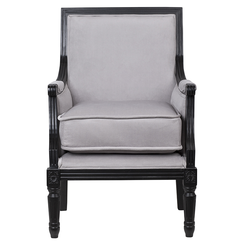 Кресло Harry Armchair black and grey velour Серый Черный в Ижевске | Loft Concept 