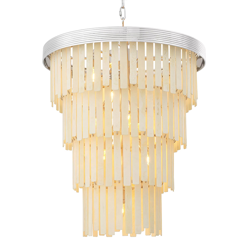 Люстра Eichholtz Chandelier Arizona L Nickel Никель ivory ( слоновая кость ) в Ижевске | Loft Concept 