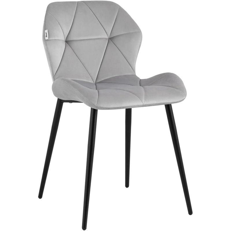 Стул Jeroen Chair II Серый Велюр Серый Черный в Ижевске | Loft Concept 