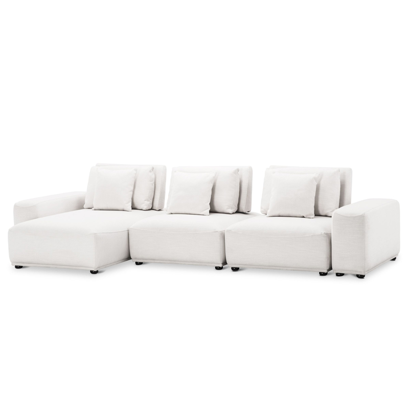 Диван Eichholtz Sofa Mondial Lounge white Белый Черный в Ижевске | Loft Concept 