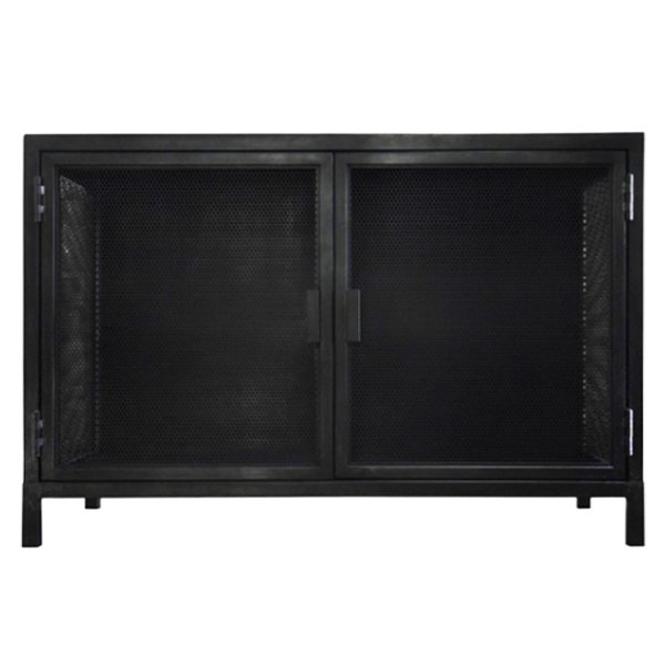 Буфет с 2-мя дверцами из металлической сетки Industrial Loft Dark Metal 2 Door Beto Cabinet Черный в Ижевске | Loft Concept 