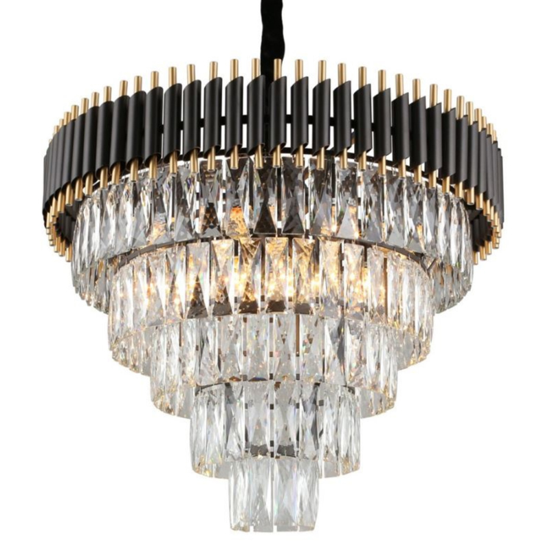 Empire Black Chandelier Crystal D 66 Черный Прозрачное Стекло Золотой в Ижевске | Loft Concept 