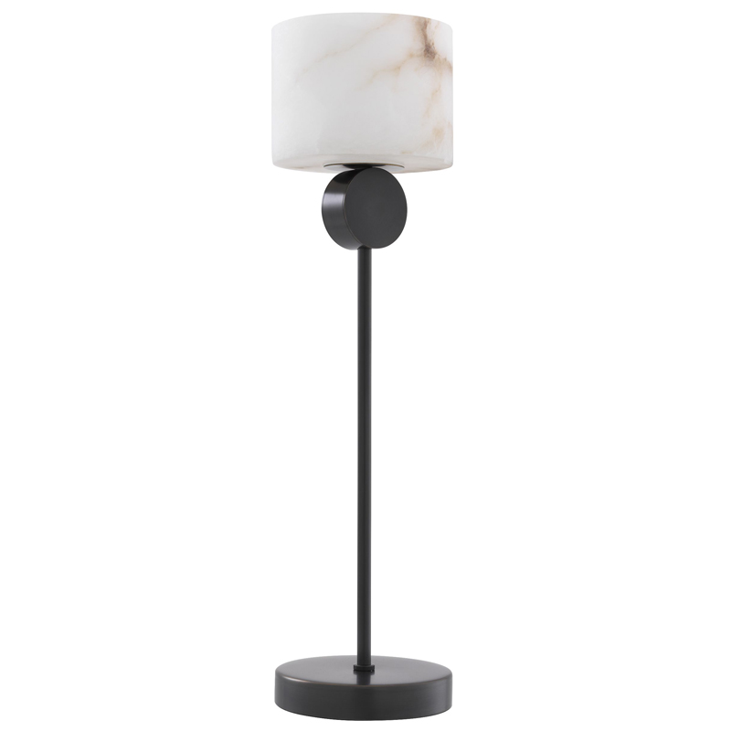 Настольная лампа Eichholtz Table Lamp Etruscan Bronze Темная бронза Белый в Ижевске | Loft Concept 