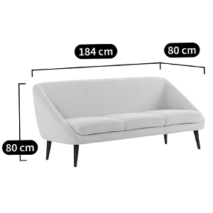 Трехместный диван с обивкой из велюра Belanger Sofa в Ижевске