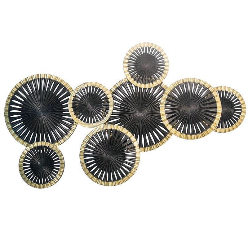 Арт-объект Apollo Black and Gold Wall Plaque Disc gap 8 Золотой Черный в Ижевске | Loft Concept 