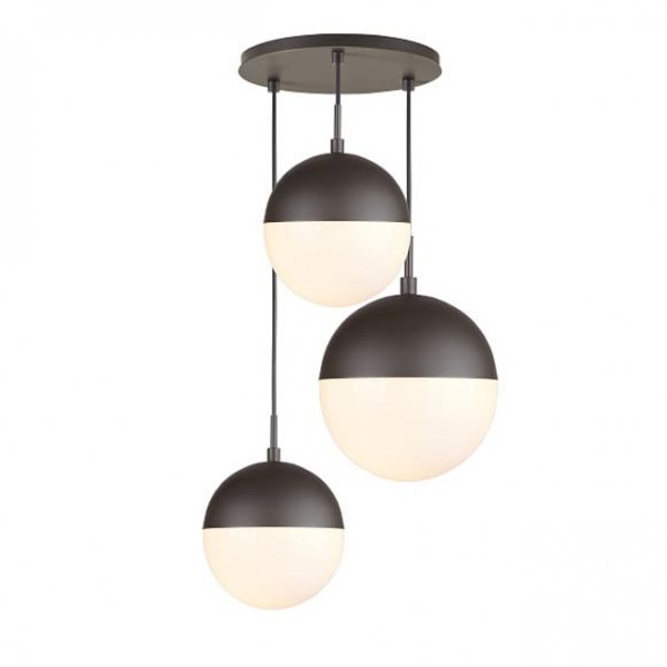 Подвесной светильник Copper Light Black Pendant 3 Черный Белый в Ижевске | Loft Concept 