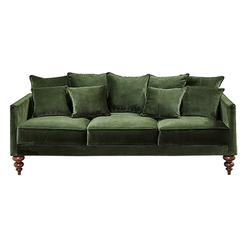 Диван Graceful Details Sofa Green Коричневый Зеленый в Ижевске | Loft Concept 