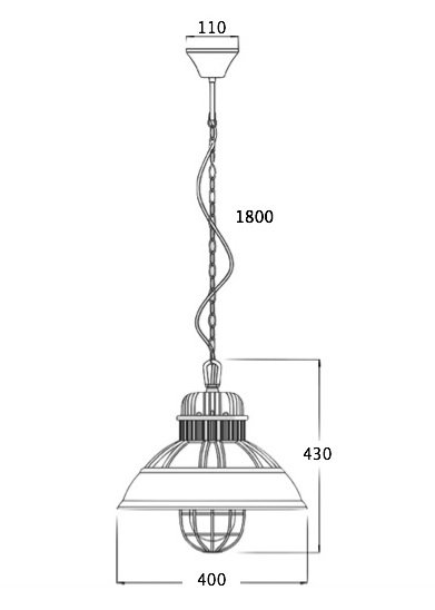 Подвесной светильник Loft Industrial Metal Cage Elder в Ижевске