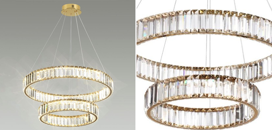 Люстра Хрустальная Ring Horizontal 2 кольца Люстра Хрустальная Ring Horizontal 2 кольца - Loft-Concept в Ижевске