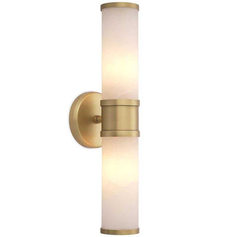 Бра Eichholtz Wall Lamp Claridges Double Латунь Бежевый в Ижевске | Loft Concept 