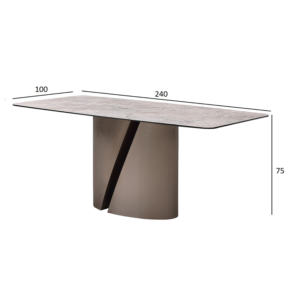 Стол обеденный керамический серый Servorios в Ижевске