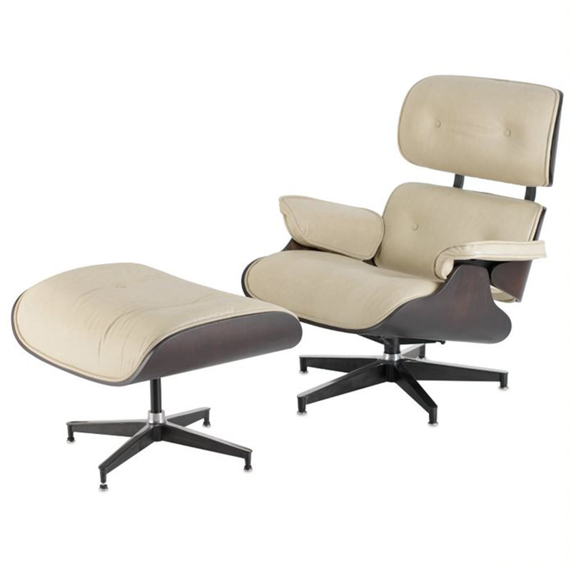 Кресло Eames Lounge Chair & Ottoman cream Кремовый в Ижевске | Loft Concept 