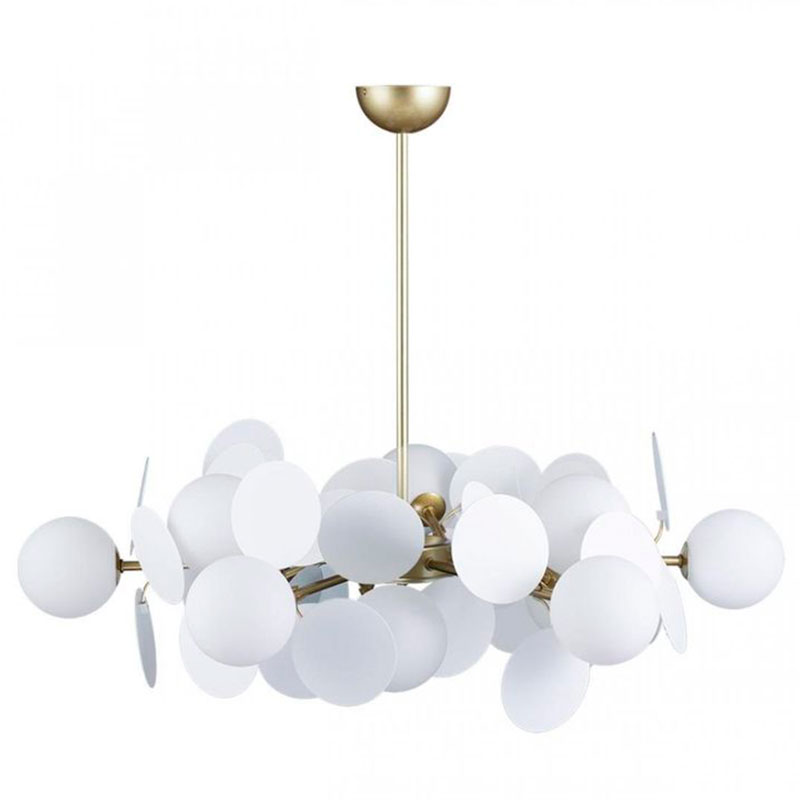 Люстра MATISSE Chandelier White 12 ламп Белый Золотой в Ижевске | Loft Concept 