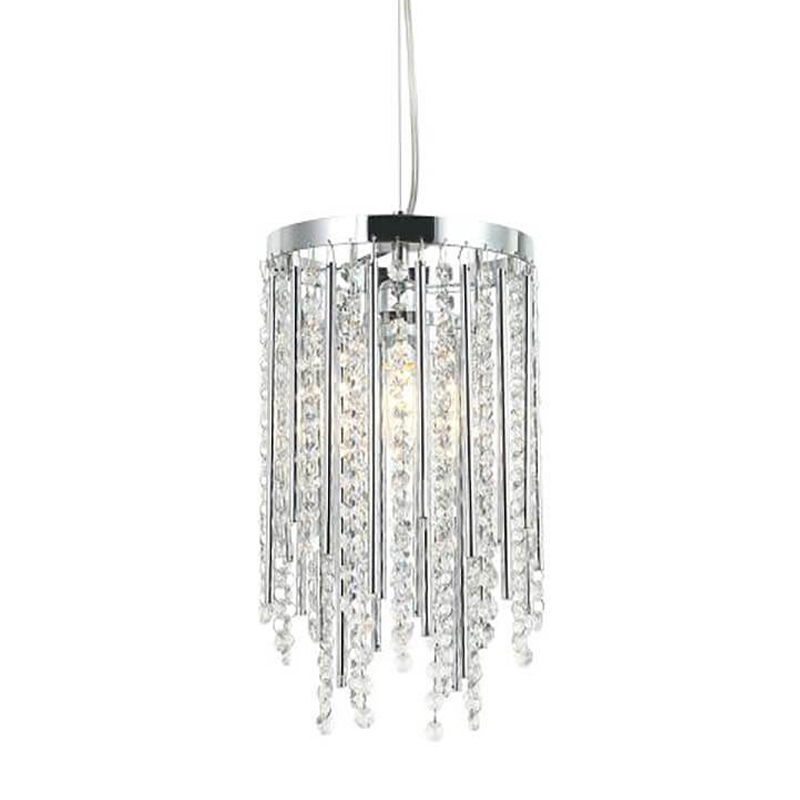 Подвесной светильник Crystal Wind Chimes Chrome Hanging Lamp Хром Прозрачный в Ижевске | Loft Concept 