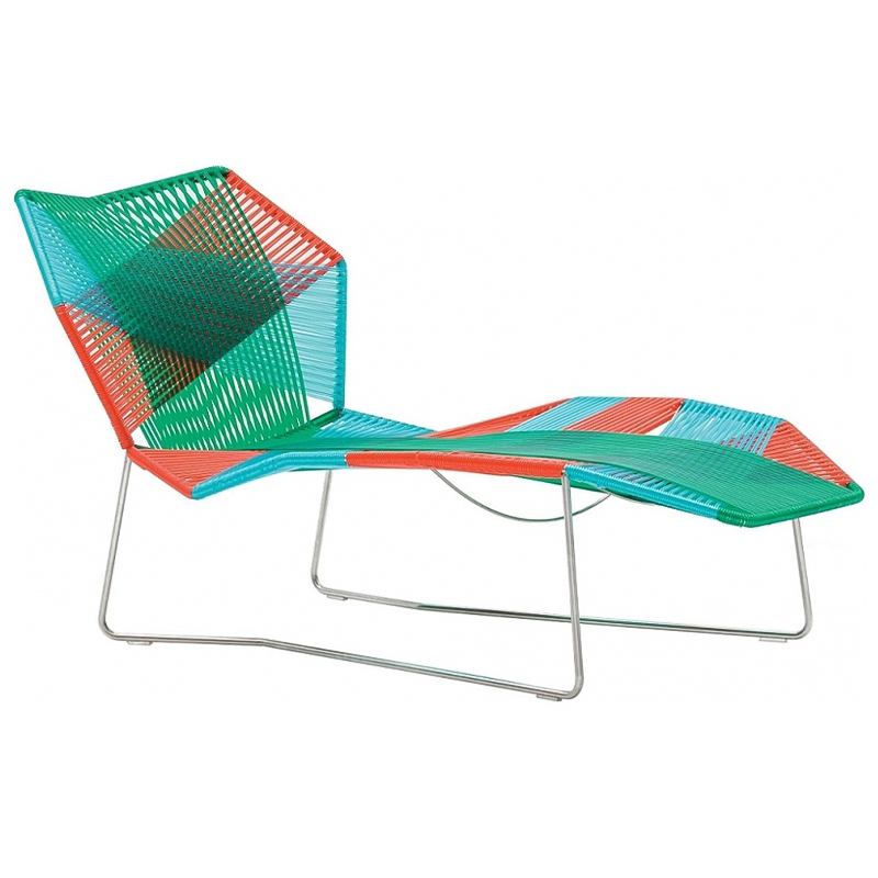 Шезлонг Moroso Chaise Longue Tropicalia Мульти Зеленый Красный Бирюзовый в Ижевске | Loft Concept 