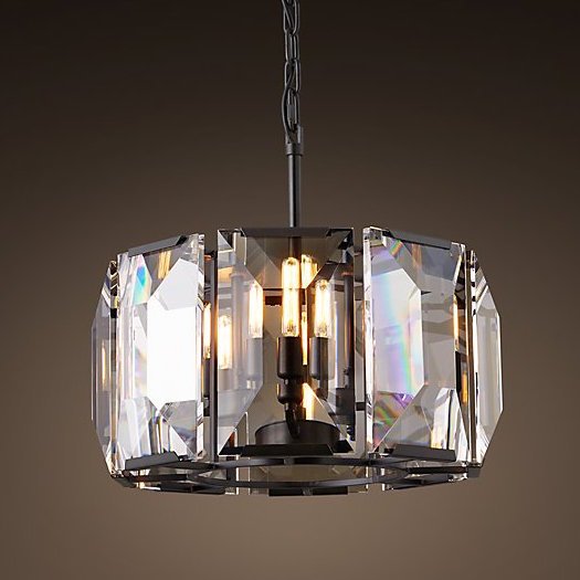 Люстра RH Harlow Crystal Round Chandelier 4 Черный в Ижевске | Loft Concept 