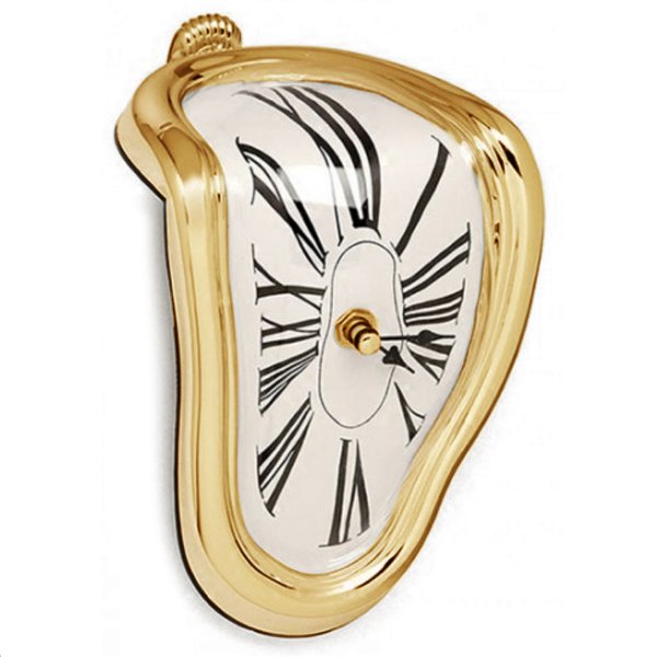 Часы Salvador Dali Soft Clock Gold Золотой Черный в Ижевске | Loft Concept 