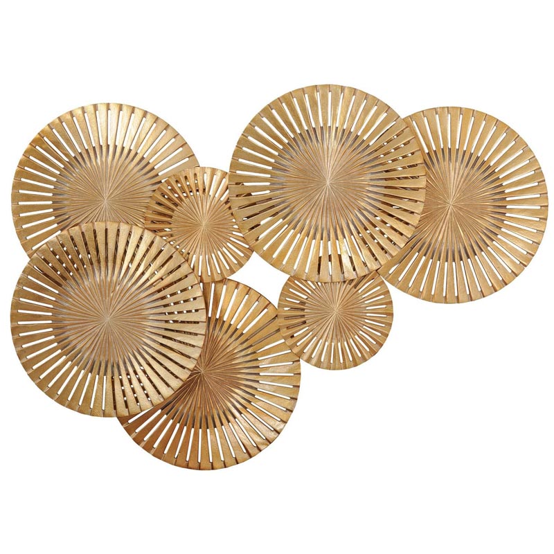 Арт-объект Apollo Gold Wall Plaque Disc gap 7 Золотой в Ижевске | Loft Concept 