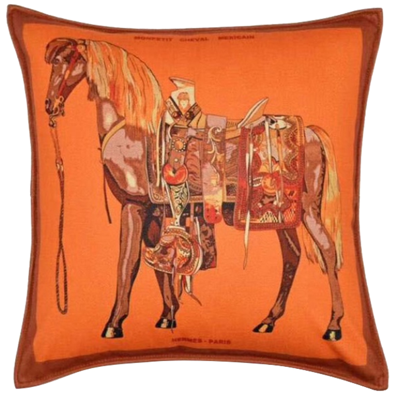 Декоративная подушка Hermes Horse 111  в Ижевске | Loft Concept 