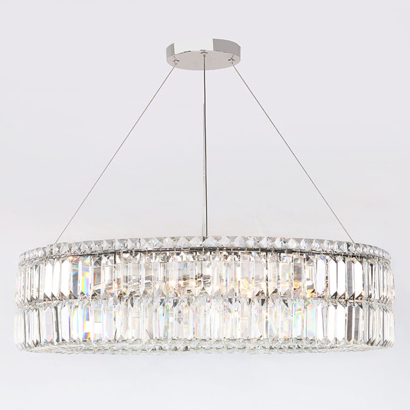 Люстра Darleen Crystal Nickel Chandelier 17 Никель Прозрачный (Transparent) в Ижевске | Loft Concept 