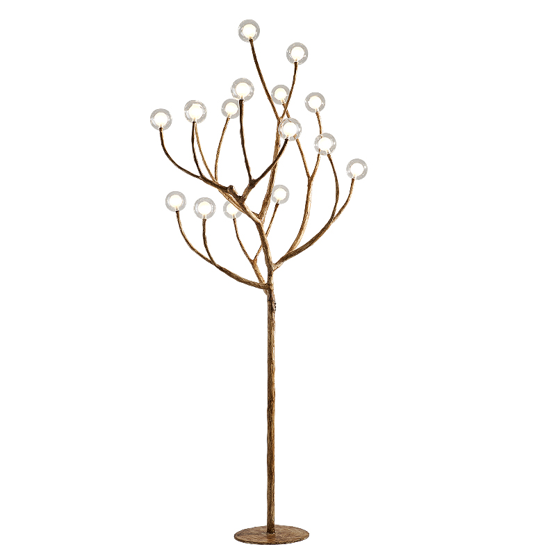 Торшер Tree branch Floor lamp Коричневый Белый в Ижевске | Loft Concept 