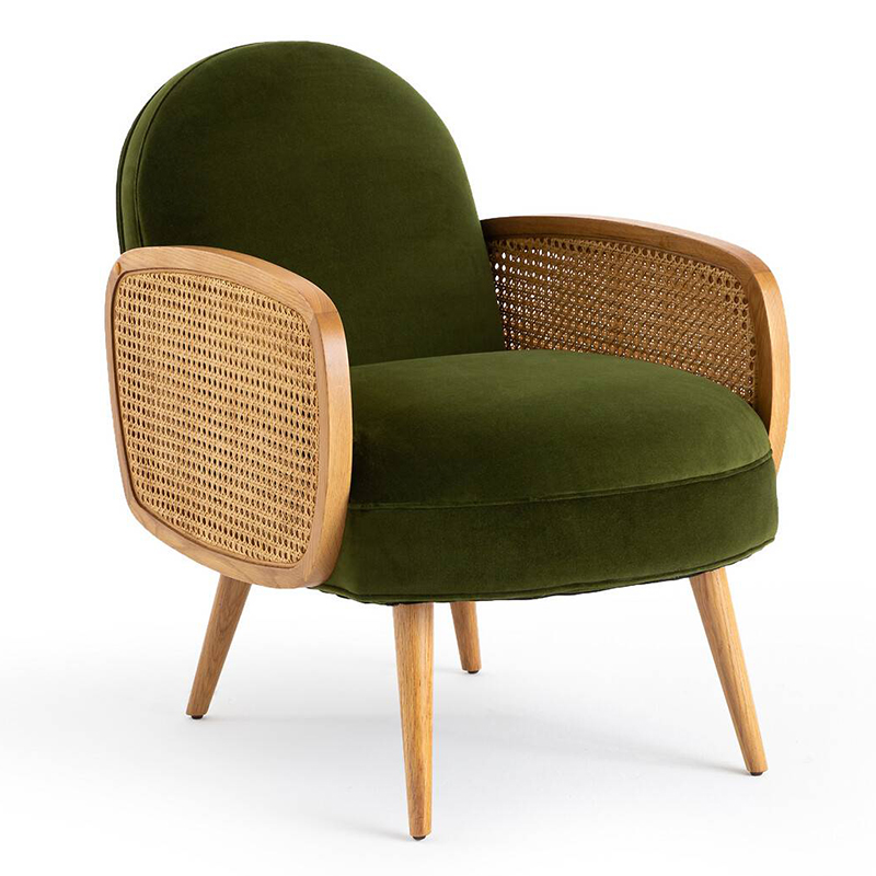 Кресло Morten Wicker Green Armchair Зеленый в Ижевске | Loft Concept 