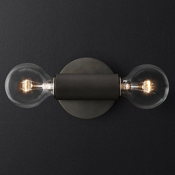 Бра RH Utilitaire Inline Sconce Black Темная бронза в Ижевске | Loft Concept 