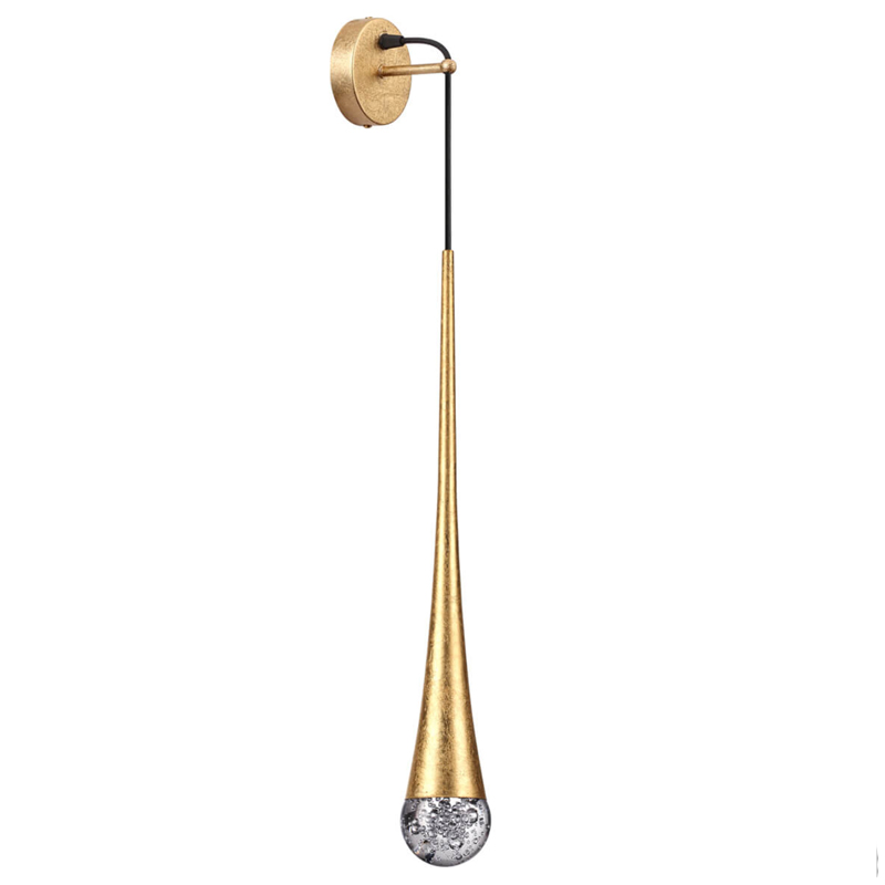 Бра Golden Drop Lamp Золотой Прозрачное Стекло в Ижевске | Loft Concept 