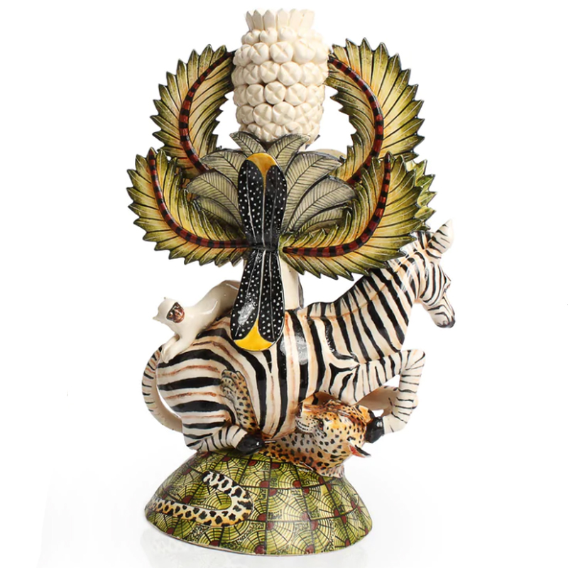 Подсвечник Зебры Zebra and Leopard Candle Holders Зеленый в Ижевске | Loft Concept 