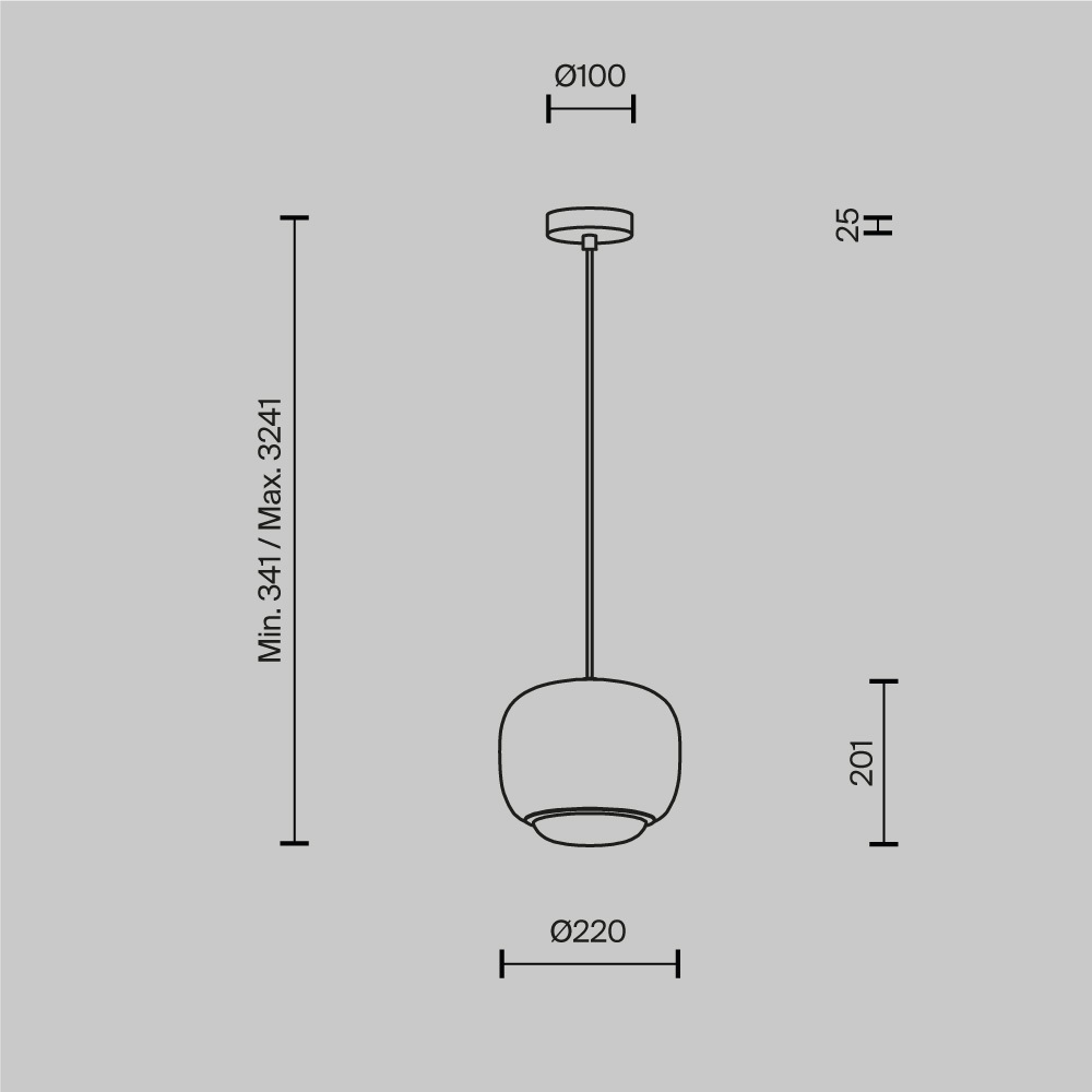 Подвесной светильник Brio Черный 3000К 12Вт в Ижевске