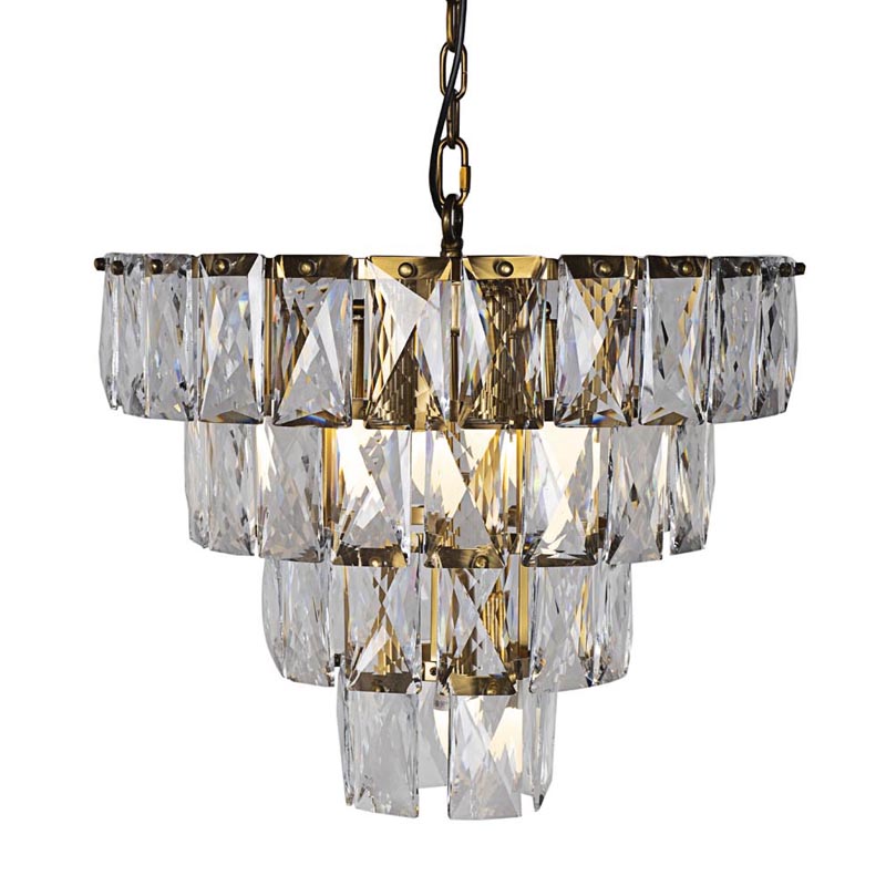 Люстра Tiers Crystal Light Chandelier brass 7 Латунь в Ижевске | Loft Concept 