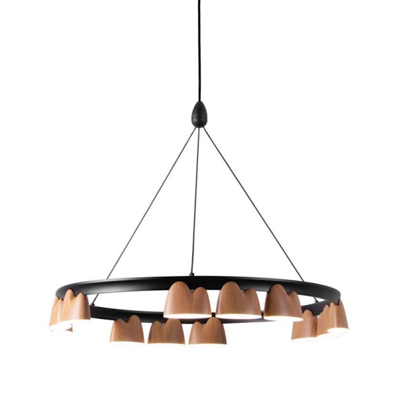 Люстра Collection Wooden Eco Light  Черный матовый Прозрачный в Ижевске | Loft Concept 