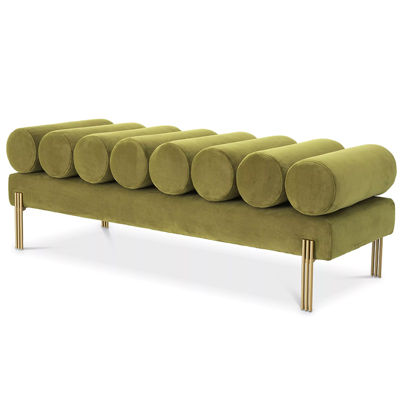 Банкетка Eichholtz Bench Oxley Green Зеленый Латунь в Ижевске | Loft Concept 