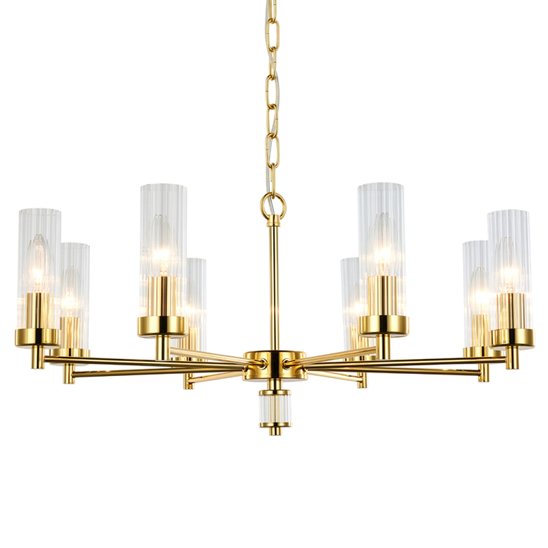 Люстра Jeanette Chandelier Gold 66 Глянцевое золото Прозрачный в Ижевске | Loft Concept 