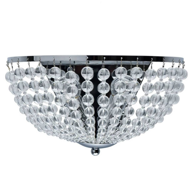 Бра Virginia Clear Beads Wall Lamp chrome Хром Прозрачное Стекло в Ижевске | Loft Concept 