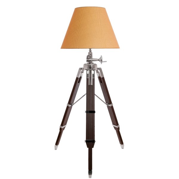 Напольная лампа Tripod Floor Lamp Бежево-серый Коричневый в Ижевске | Loft Concept 