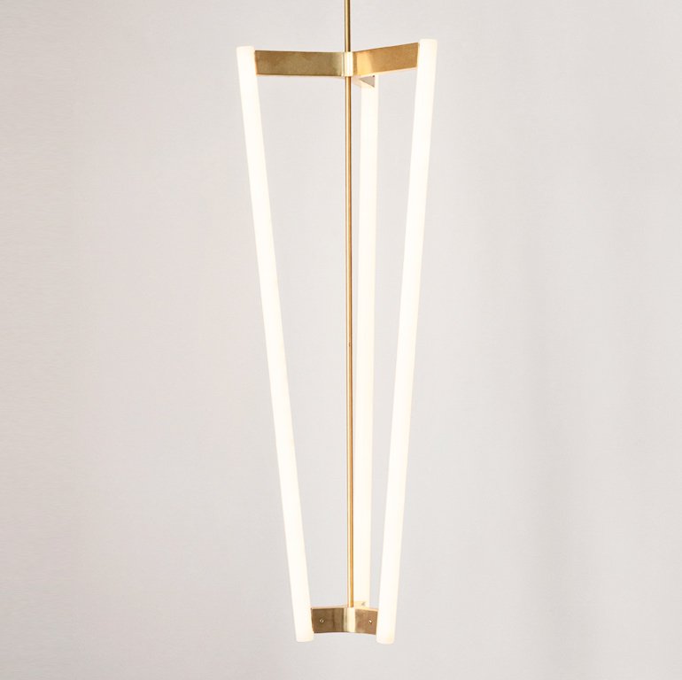 Люстра Michael Anastassiades TUBE CHANDELIER Латунь Белый в Ижевске | Loft Concept 