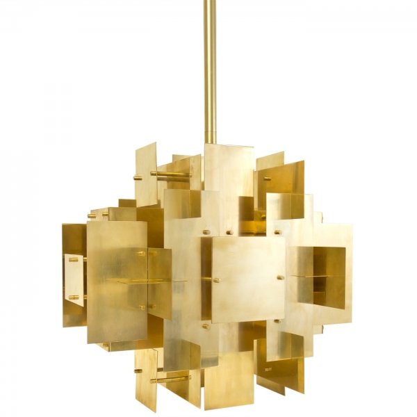 Люстра Jonathan Adler PUZZLE CHANDELIER Латунь в Ижевске | Loft Concept 