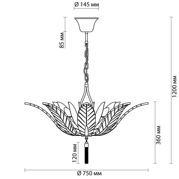 Люстра Glass Petals Chandelier 75 в Ижевске