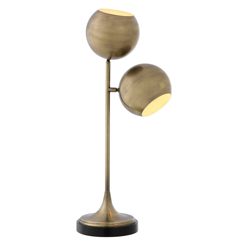 Настольная лампа Eichholtz Table Lamp Compton brass Латунь Античная полированная Черный в Ижевске | Loft Concept 