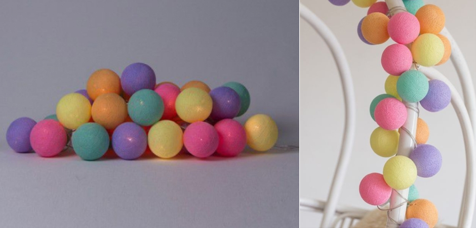 Гирлянда хлопковые фонарики Сotton Ball Ice Cream - Loft-Concept в Ижевске