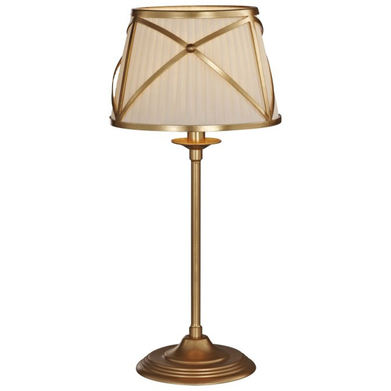 Настольная лампа с абажуром Provence Lampshade Light Gold Table Lamp Золотой Бежевый в Ижевске | Loft Concept 