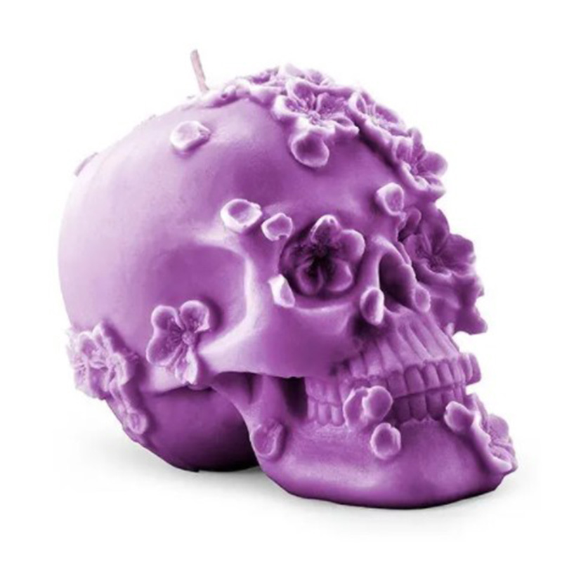 Свеча Purple Flowers Skull Пурпурный в Ижевске | Loft Concept 