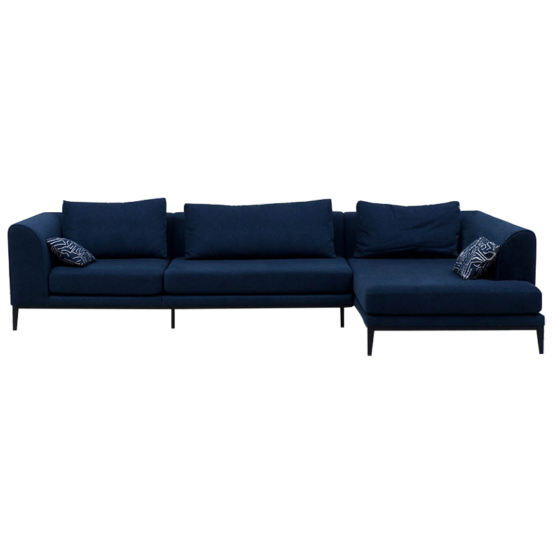 Угловой диван Ferguson Deep Blue Sofa Темно-синий в Ижевске | Loft Concept 